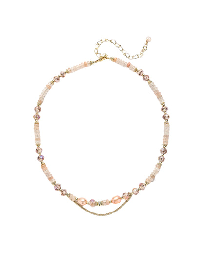 Celeste Pink Gemstone Necklace - MOUSAI