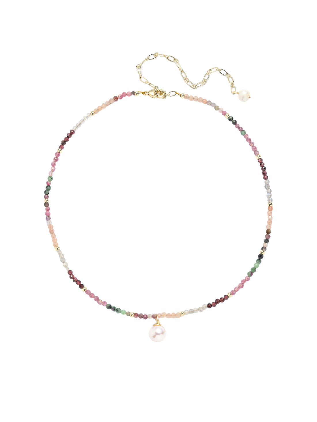 Candy Tourmaline Gemstone Necklace - MOUSAI