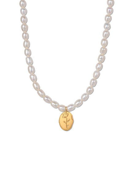 Rosa Pearl Necklace - MOUSAI