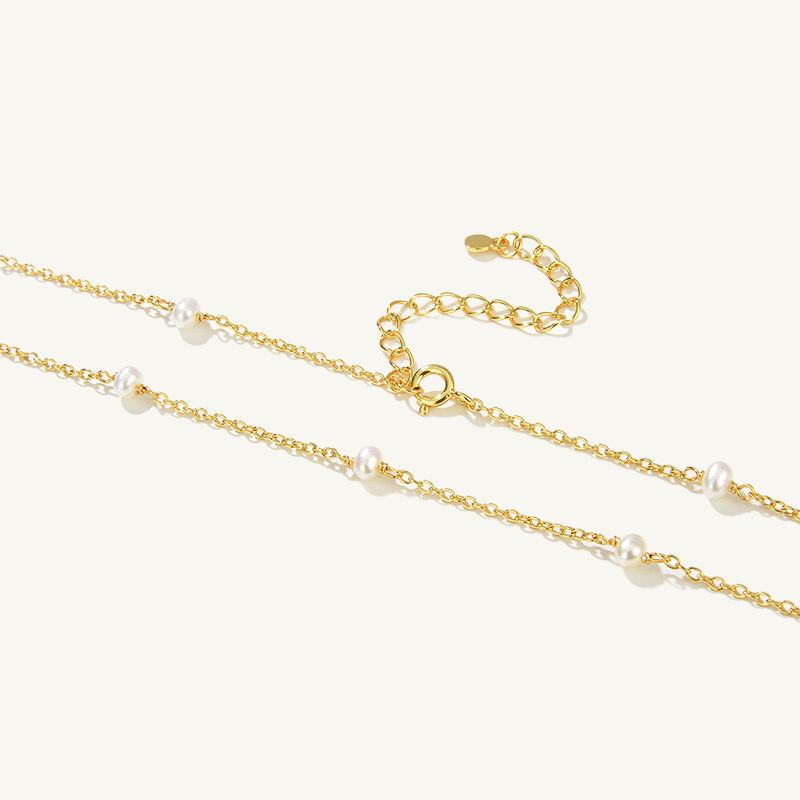 Hazel Pearl Chain Necklace - MOUSAI