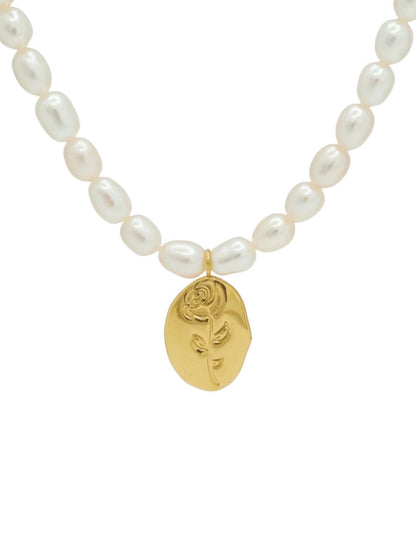 Rosa Pearl Necklace - MOUSAI