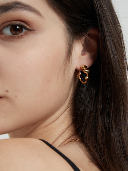 Hailey Serpentine Hoop Earrings - MOUSAI